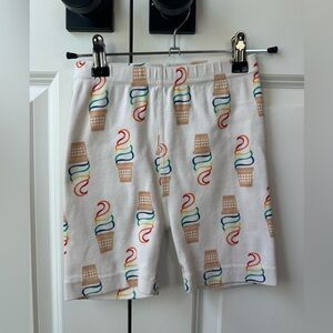 Hanna Andersson Kids Rainbow Ice Cream Pajama Shorts (Size 130/8)